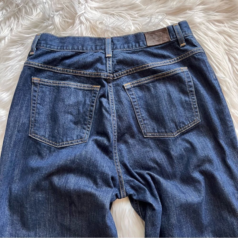 L.L. Bean Jeans Women Size 12T Dark Blue High RiseTapered Leg Dark Wash Mom-Jean - Picture 6 of 7